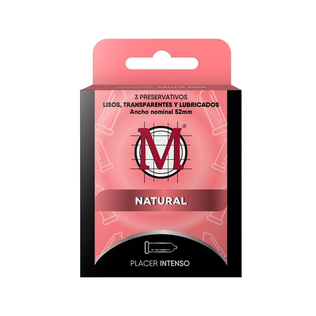 Preservativo M FORCE Naturales X3U x 1u
