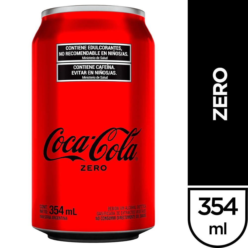 Gaseosa Coca Cola Zero Lata 354ml x 6u