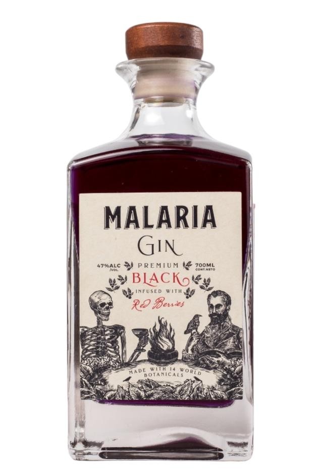 Gin Malaria Black 700ml x 1u