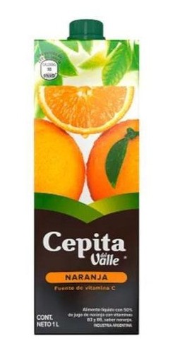 Jugo Cepita Naranja 1l x 8u