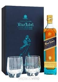Whisky Jw Blue Label Con Estuche + 2 Vasos x 1u