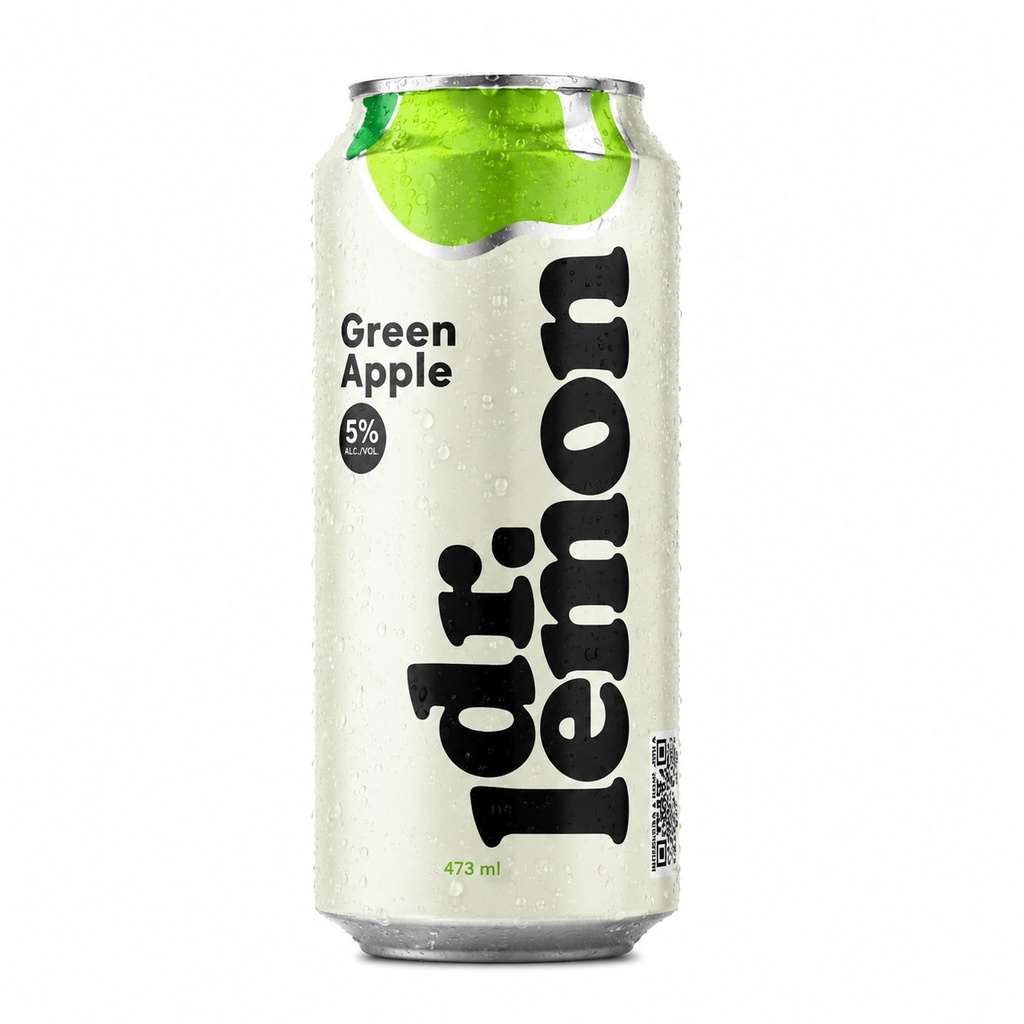Dr Lemons Green Apple Lata 473ml x 24u
