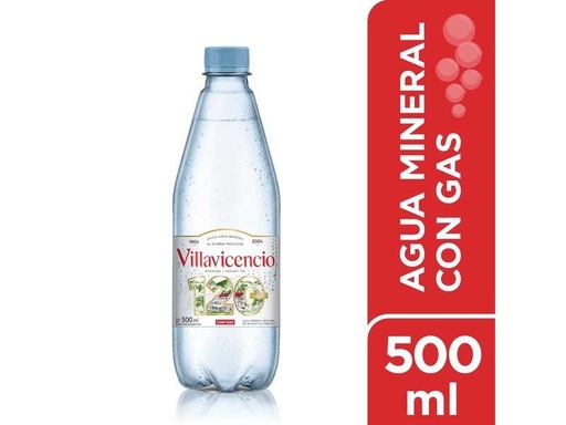 [101024] Agua Villavicencio Con Gas 500ml x 12u