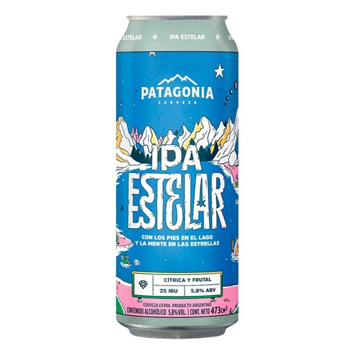 [109115] Cerveza Patagonia Ipa Estelar Lata 473ml x 24u