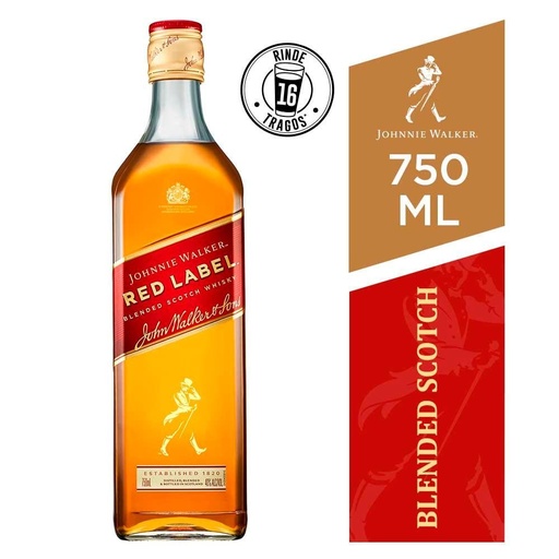 [129037] Whisky Jw Red Label 750ml x 1u
