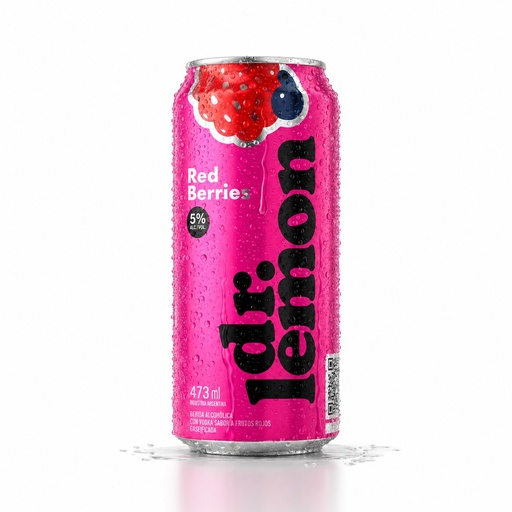 [106034] Dr Lemon Red Berries Lata 473ml x 24u