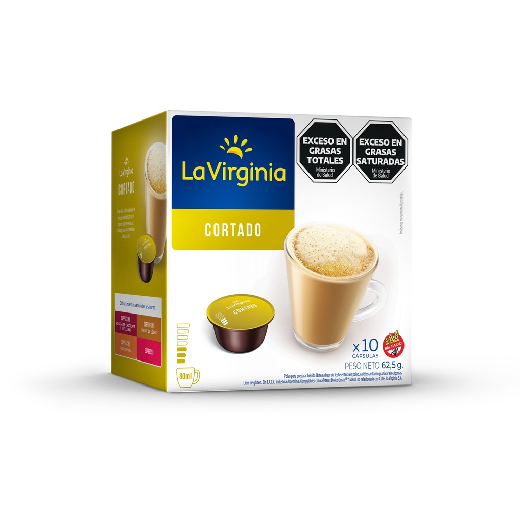 Capsulas La Virginia Cappuchino Tradicional Dolce Gusto Display 104gr x 1u
