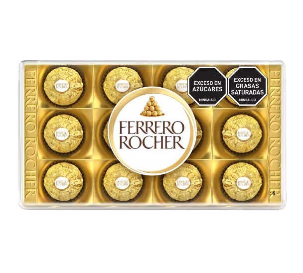 Ferrero Rocher Estuche de 12 bombones 46154gr x 1u