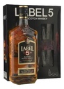 Whisky Label 5 Con 2 Copas Pack 700ml x 1u