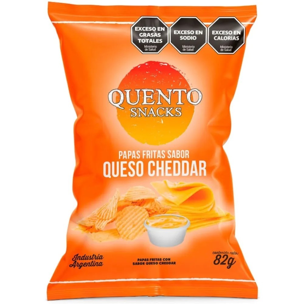 Papas Queso Cheddar Quento 82gr x 18u