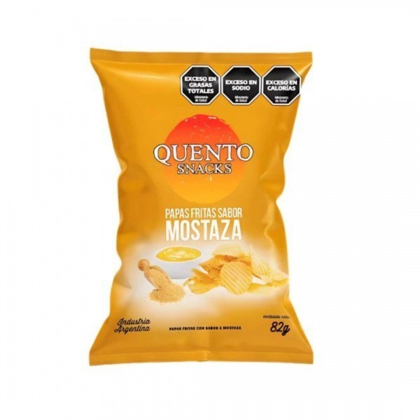 Papas Mostaza Quento 82gr x 18u