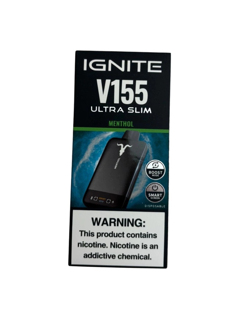 Vap Ingnite V155 Ultra Slim Matte Black menthol 1 x 5u