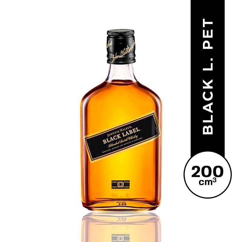Whisky Johnnie Walker Black label Petaca 200ml x 1u