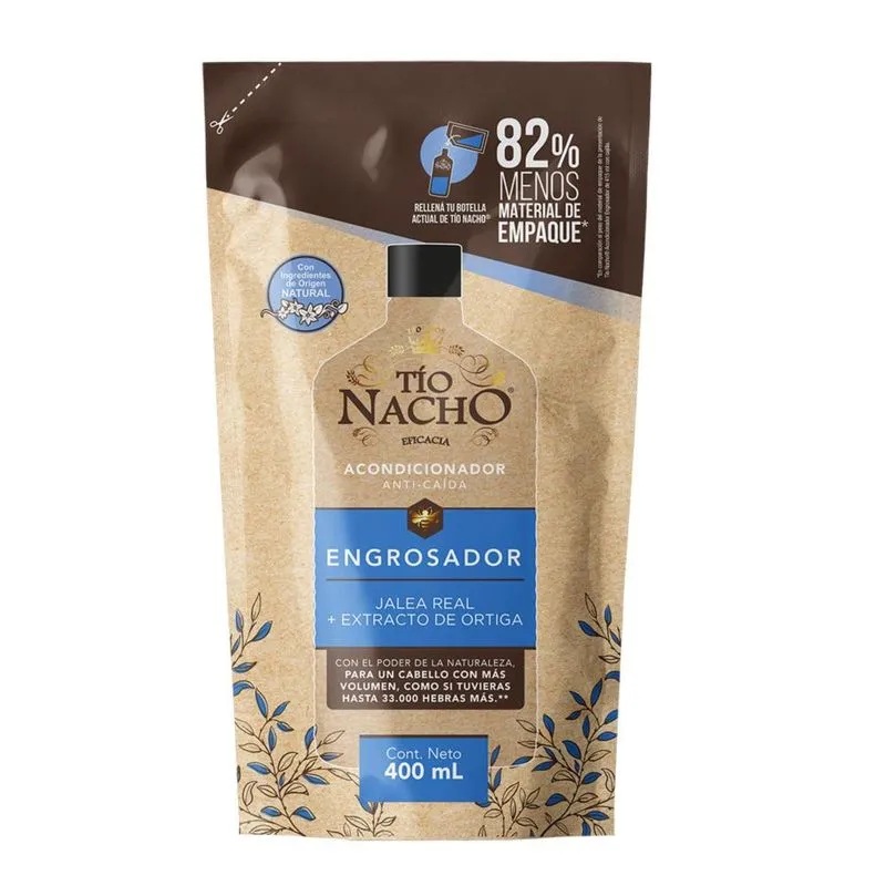 Acondicionador Tio Nacho Engrosador Doypack 400ml x 6u