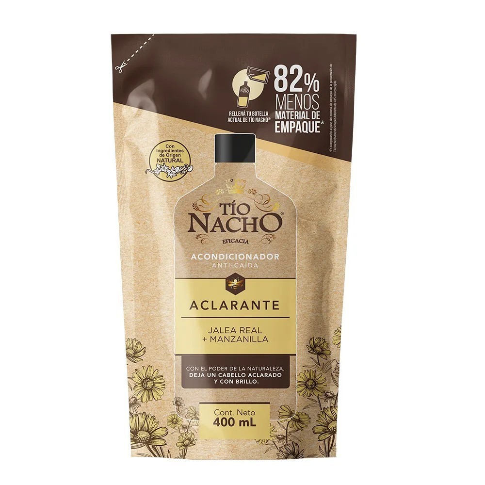 Acondicionador Tio Nacho Aclarante Doypack 400ml x 6u