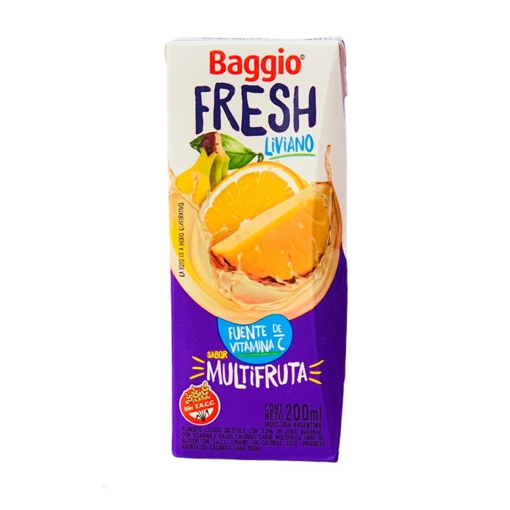 Jugo Baggio Fresh Multifruta 200ml x 18u