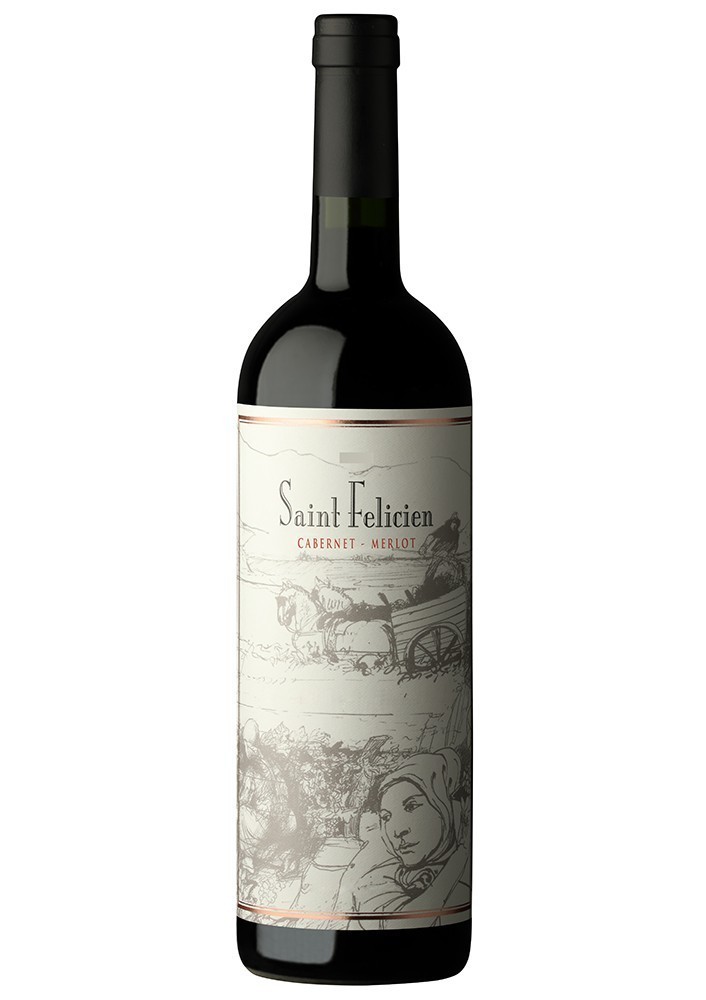 Vino Saint felicien Cabernet-Merlot 750ml x 6u