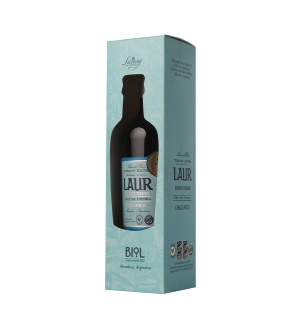 Aceite Oliva Laur extra virgen Cruz de piedra Orgánico Blend de Terroir 500ml x 6u