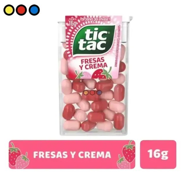 Tic Tac frutilla y crema Display 16gr x 12u