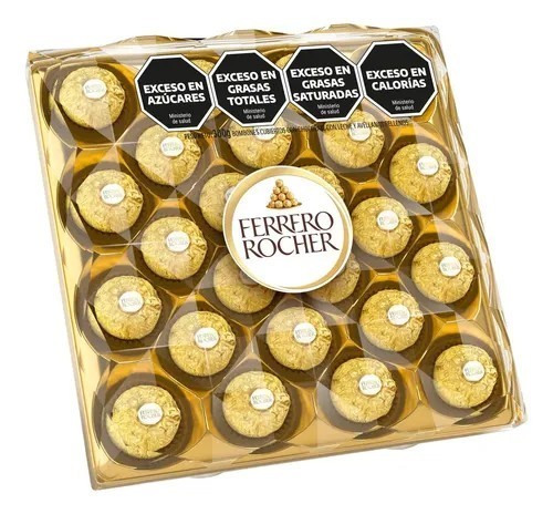 Ferrero Rocher Estuche de 24 bombones 12,5gr x 1u