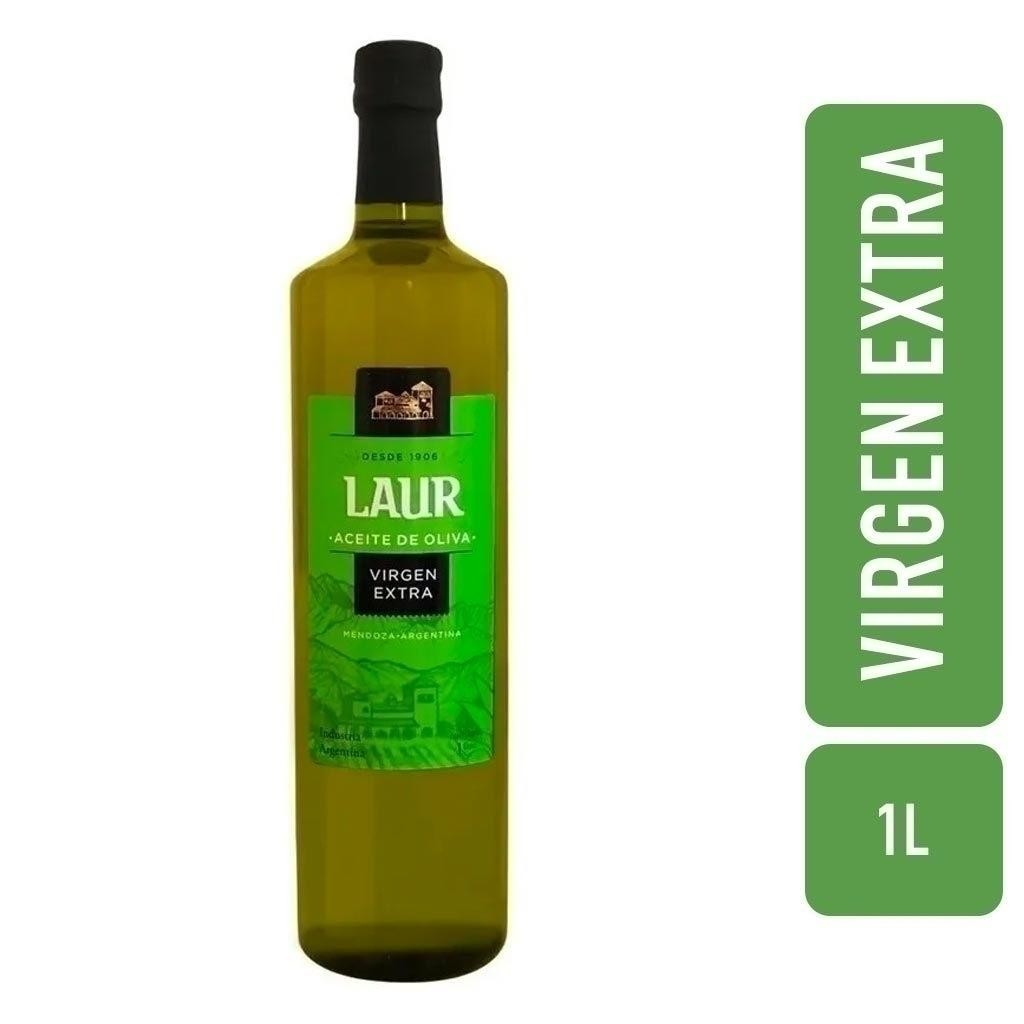 Aceite Laur vidrio Extra Virgen 1l x 6u