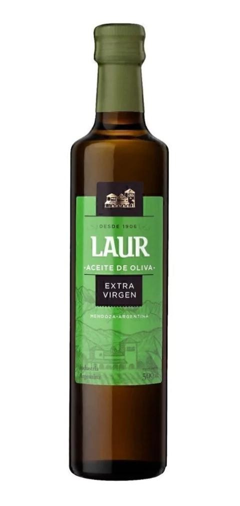 Aceite Laur Vidrio Extra Virgen 500ml x 6u