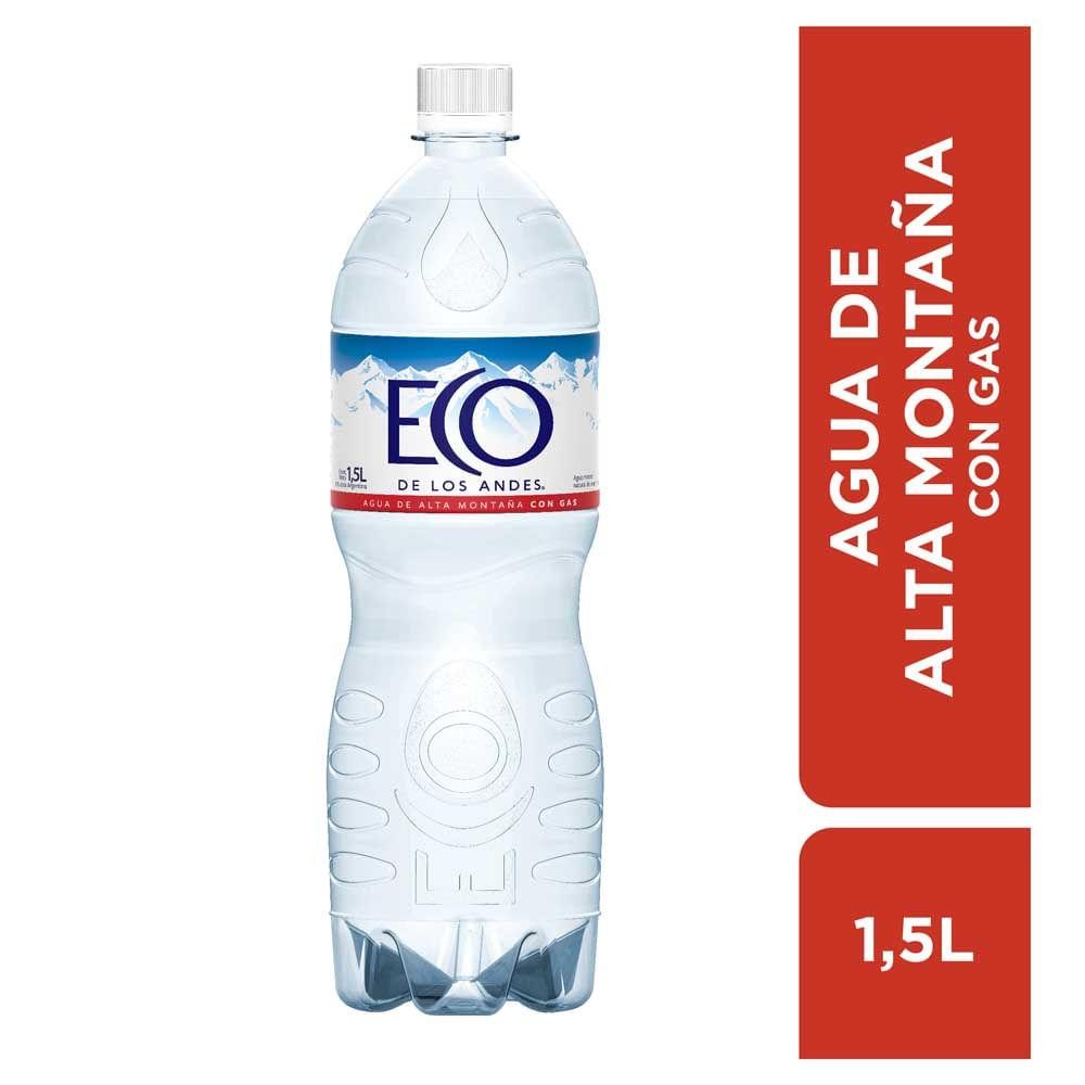 Agua Eco De Los Andes Con Gas 1,5l x 6u