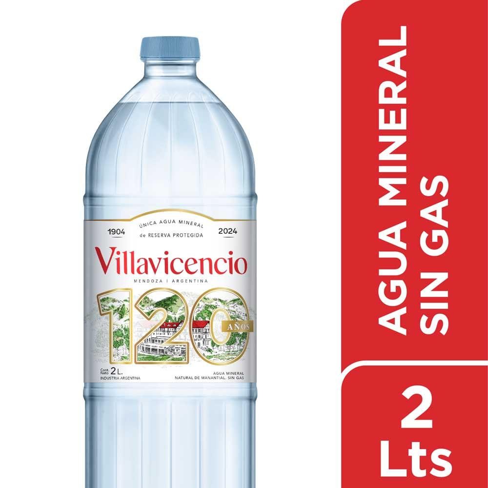 Agua Villavicencio Sin Gas 2l x 6u