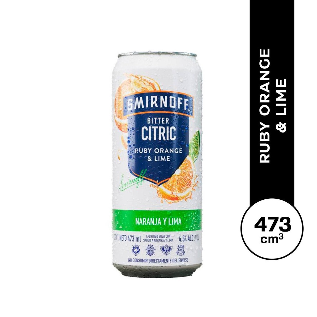 Lata Smirnof Lata Orangelime 473ml x 24u