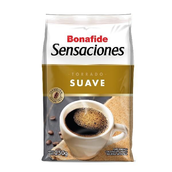 Cafe Sensaciones Torrado Suave Bonafide 250gr x 8u