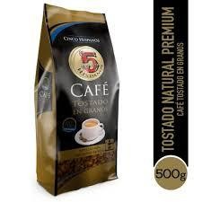 Cafe Tostado Grano Premium 5 Hispanos 500gr x 12u
