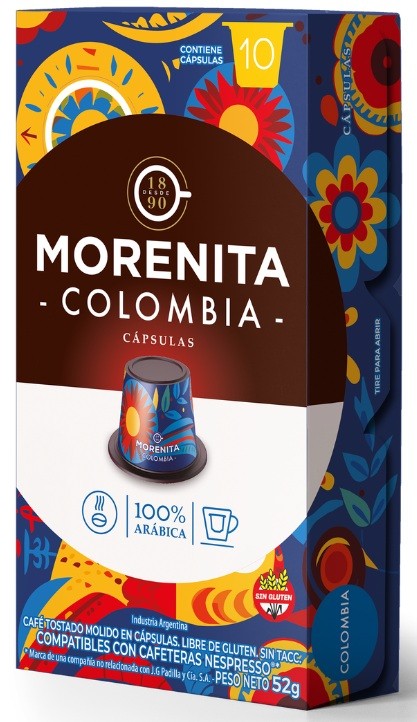 Capsulas De Cafe Morenita Colombia Display X10 Capsulas 5.2G Nespresso  x 1u