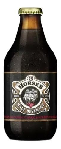 Cerveza 3 Horses Dark Malt Botella Nuevo 330ml x 24u