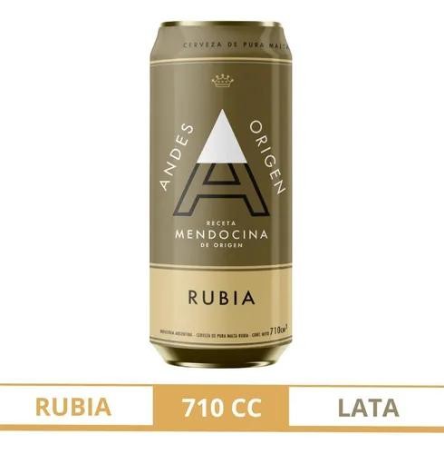 Cerveza Andes Rubia Laton 710ml x 16u