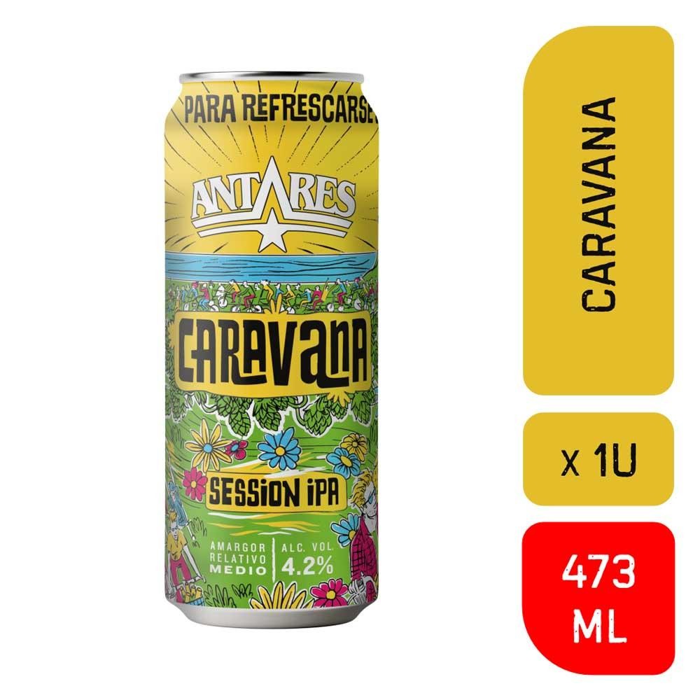 Cerveza Antares Caravana Lata 473ml x 6u