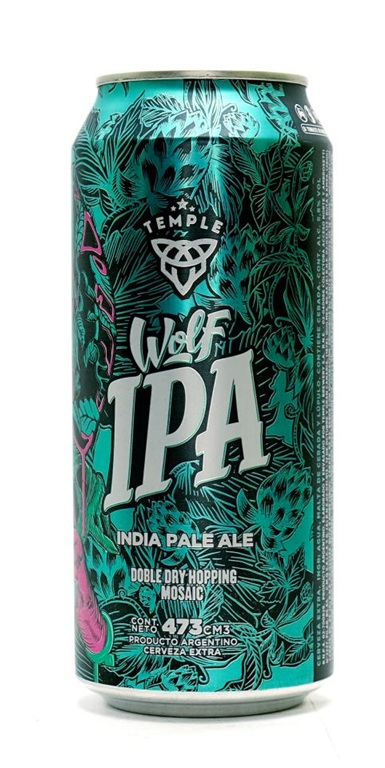 Cerveza Temple Wolf Lata 473ml x 24u