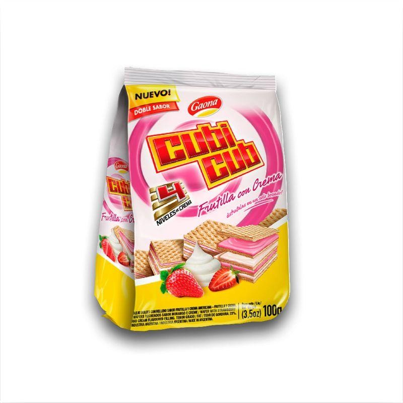 Cubicub Duo Frutilla C/Crema Gaona 100gr x 16u