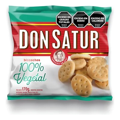 Don Satur Bizcochos Vegetal 200gr x 30u
