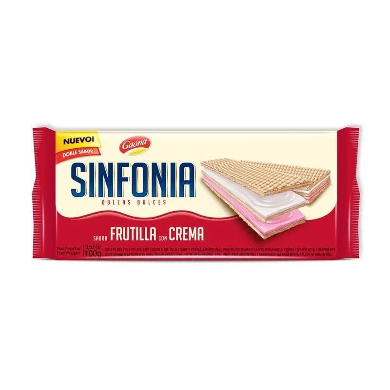 Sinfonia Duo Frutilla C/Crema Gaona 100gr x 28u