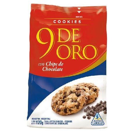 Galletas 9 De Oro Cookies Chips Chocolate  x 16u