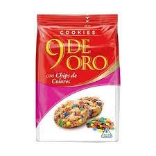 Galletas 9 De Oro Cookies Con Chips Colores  x 16u
