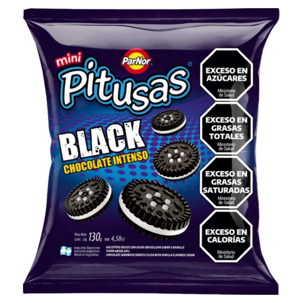 Galletitas Pitusas Black Parnor amos 130gr x 30u