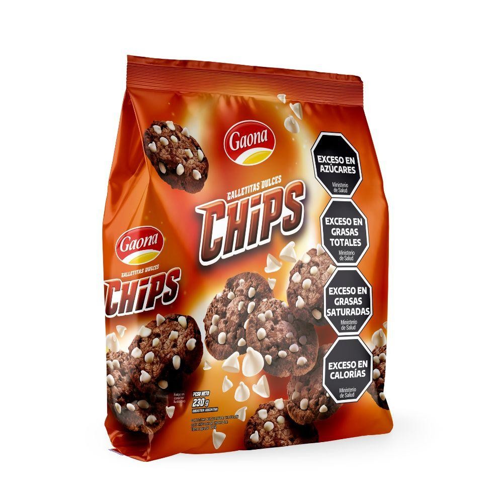 Chips Chocolate Gaona 230gr x 18u