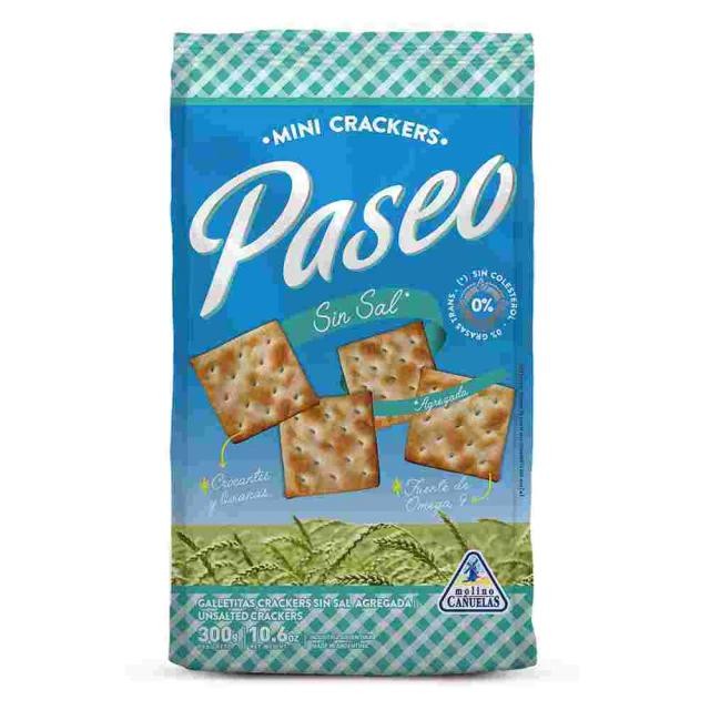 Paseo Crackers Sin Sal GALLETITA 300gr x 14u