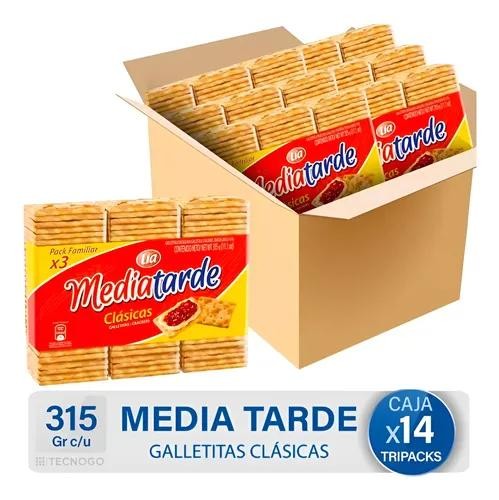 Tripack De Galletitas Media Tarde Caja  x 14u