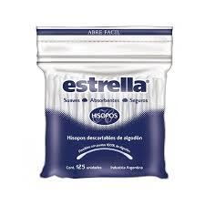 Hisopos Estrella "Bolsa Zipper125U" Display  x 36u