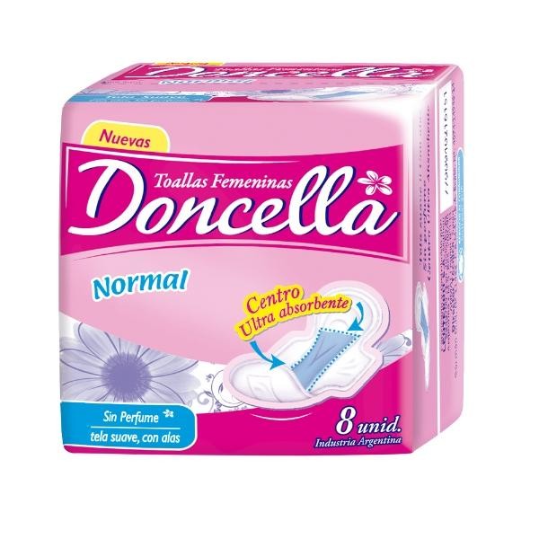 Toalla Femenina Normal Con Alas Sin Perfume  x 50u