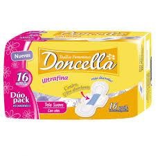 Toalla Femenina Ultrafina Tela Suave Duo Pack  x 25u