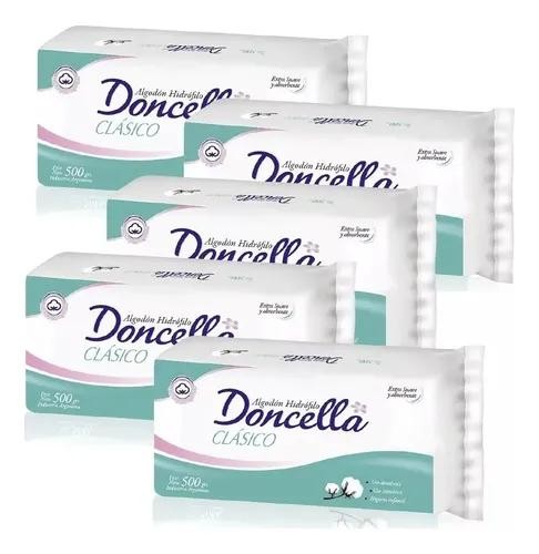 Algodon Doncella Hidrofilo Clasico Caja 500gr x 10u