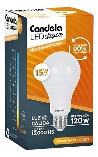 Lampara Led Candela 15W Calida  x 5u